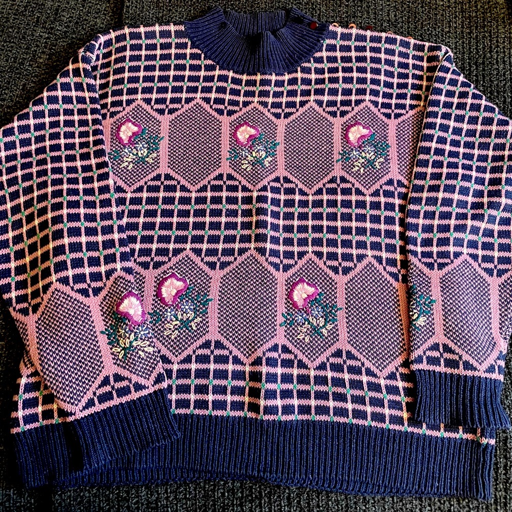 Vintage Floral Sweater